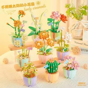 Flower Diary - Nano Blocks Mini Bricks Flower Bouquet Building Sets, Artificial Flowers Kit